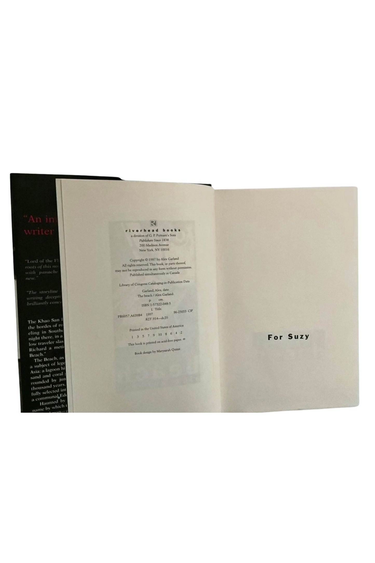 The Beach — Alex Garland — 1997 First U.S. Edition/First Printing — Very Good in Dust Jacket