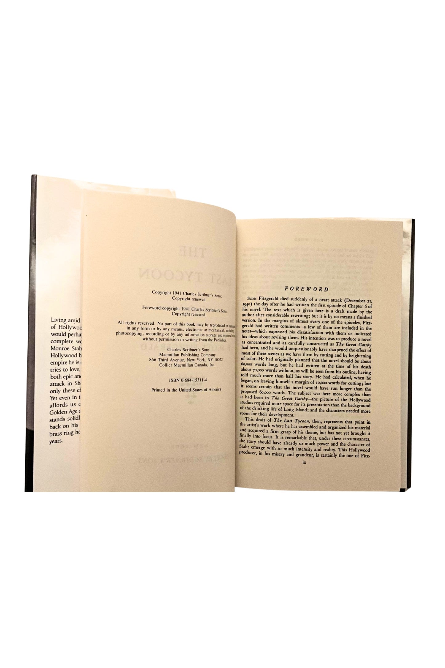 Open book with text on a white background