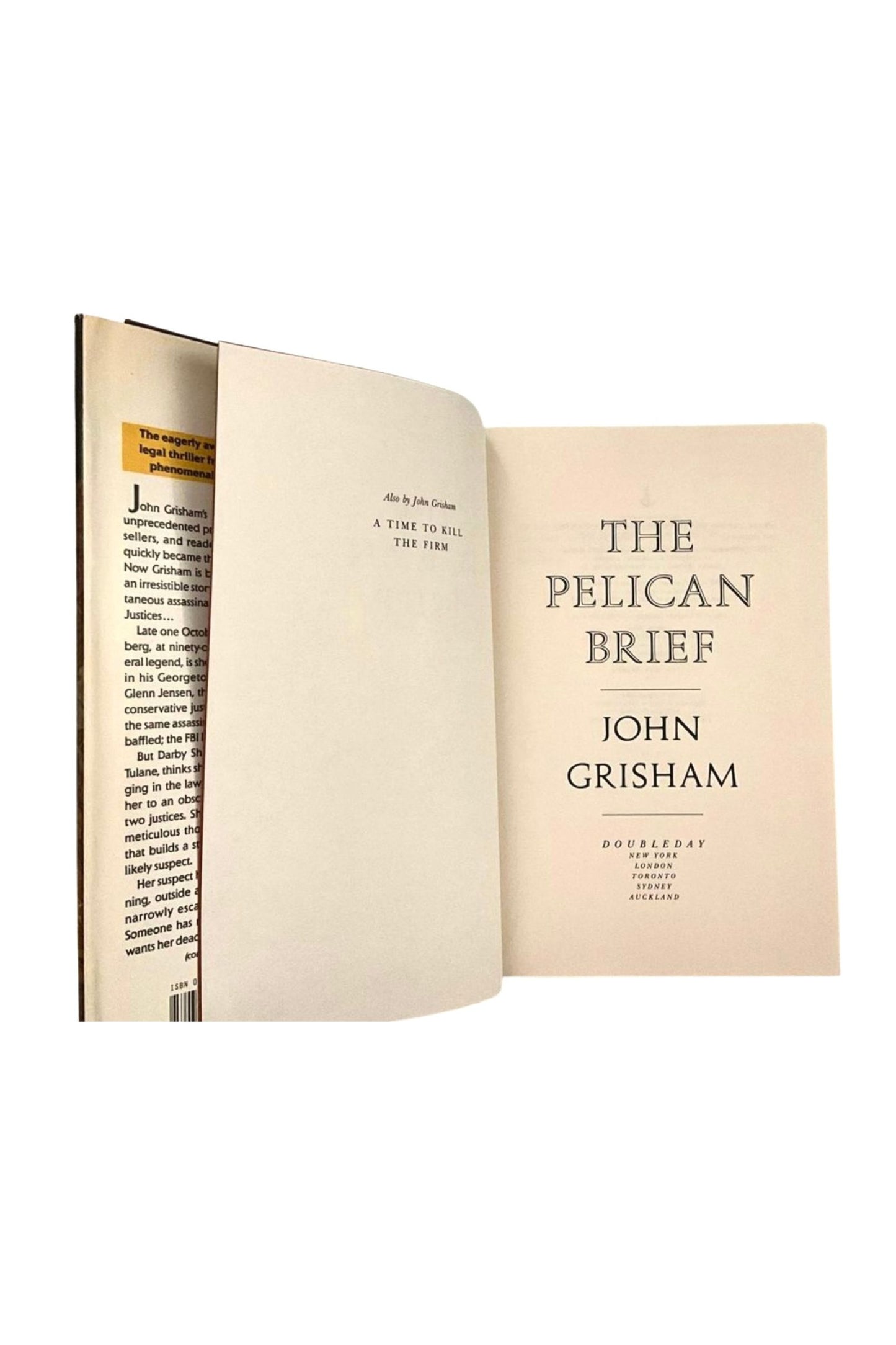 The Pelican Brief 1992 First Edition HCDJ