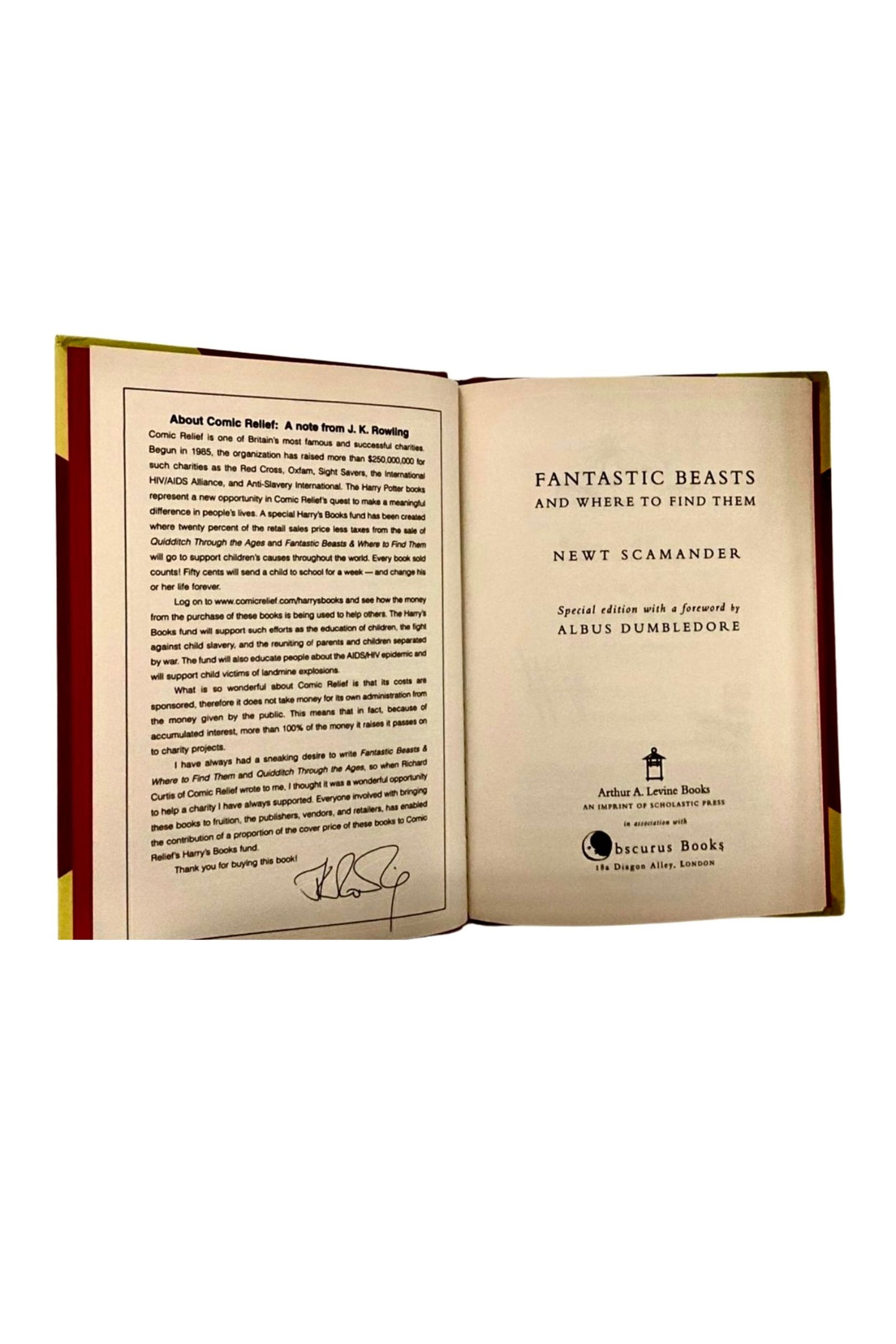 Fantastic Beasts and Where to Find Them, 2001 First US HC Boxset Edition