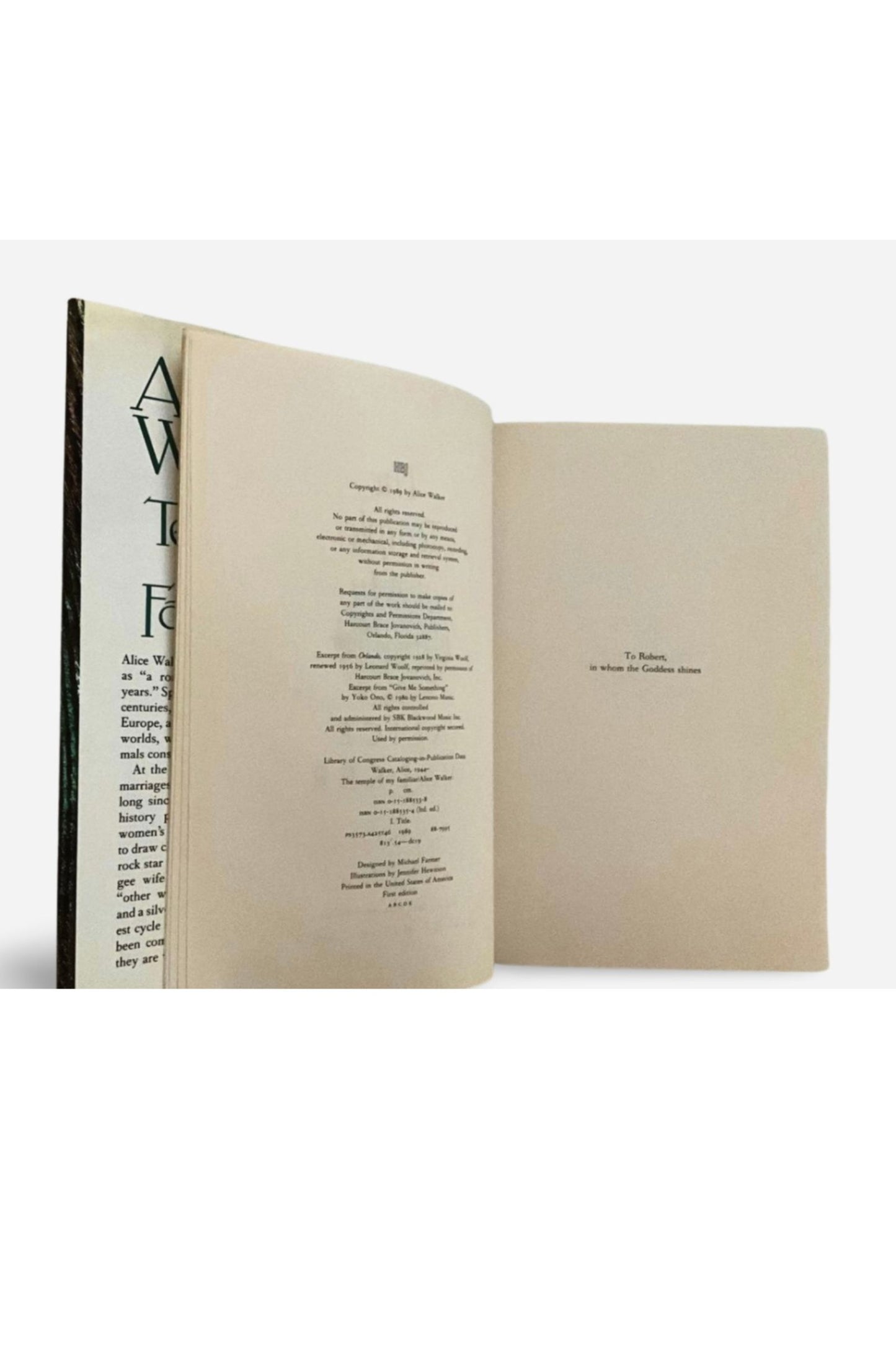 The Temple of My Familiar by Alice Walker - 1st Edition, 1st Printing, HCDJ, Very Good