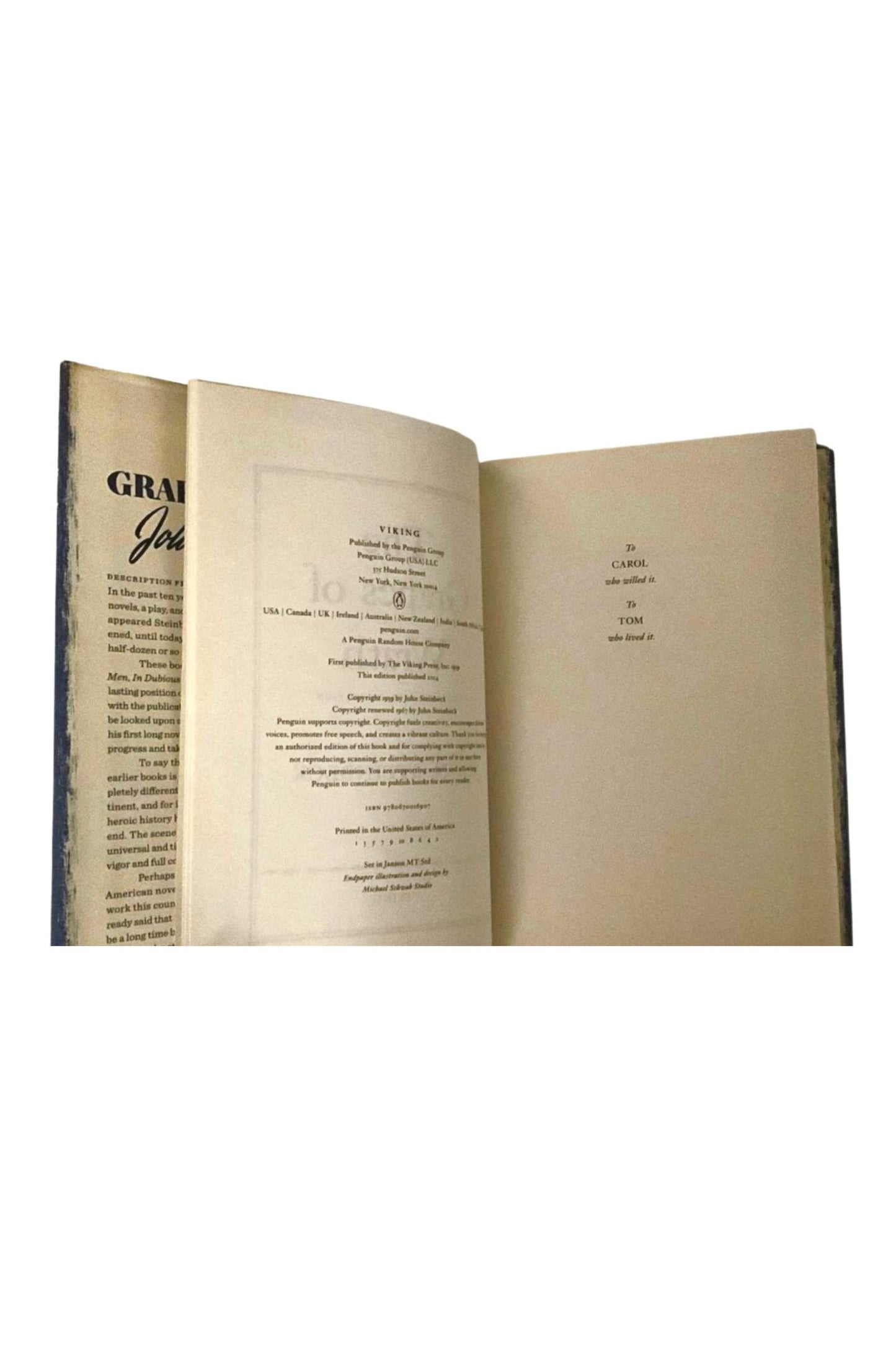 The Grapes of Wrath 75th Anniversary Edition, 2014 (HCDJ)