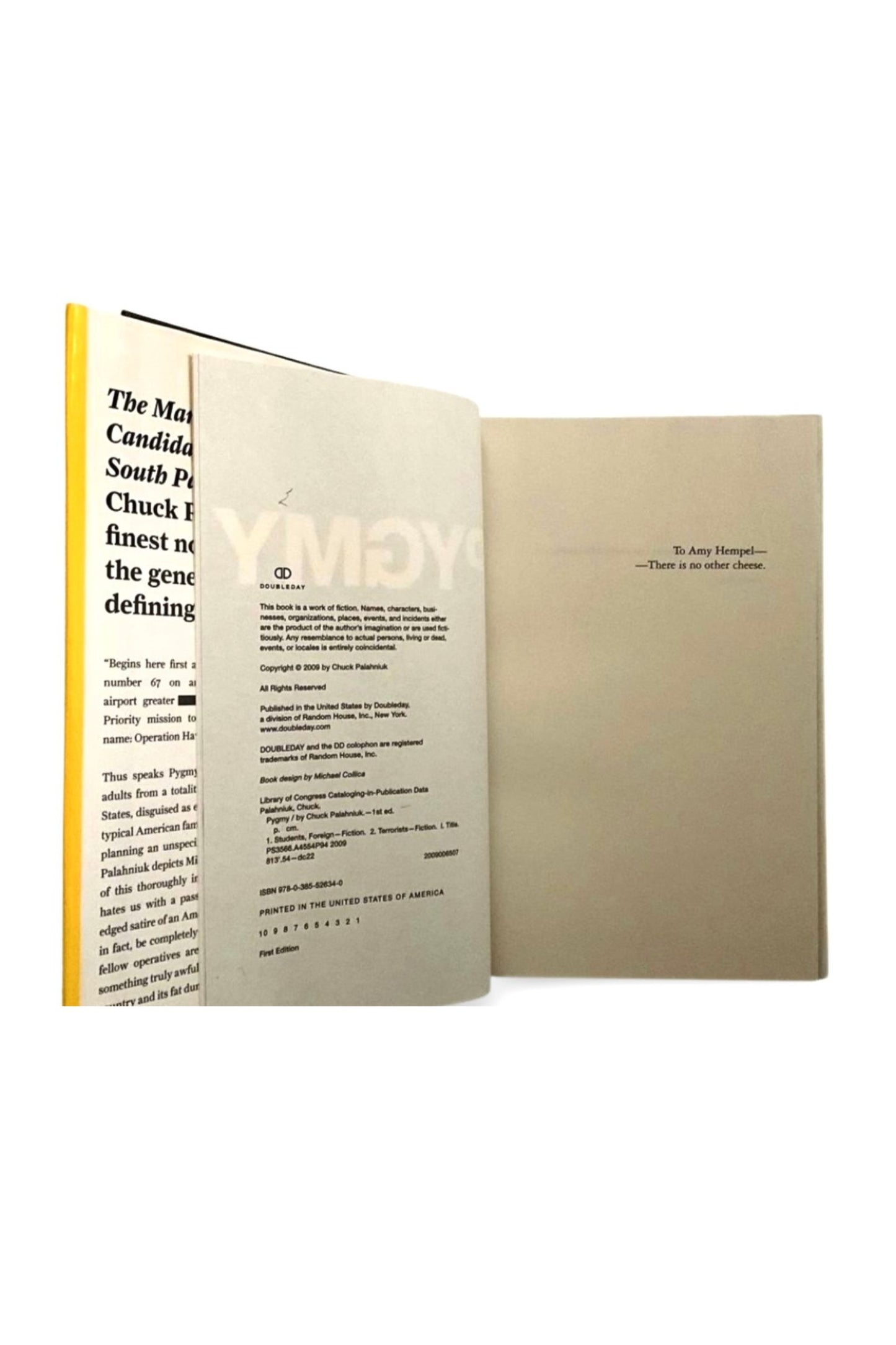 Pygmy by Chuck Palahniuk (2009 First Edition, First printing HCDJ)