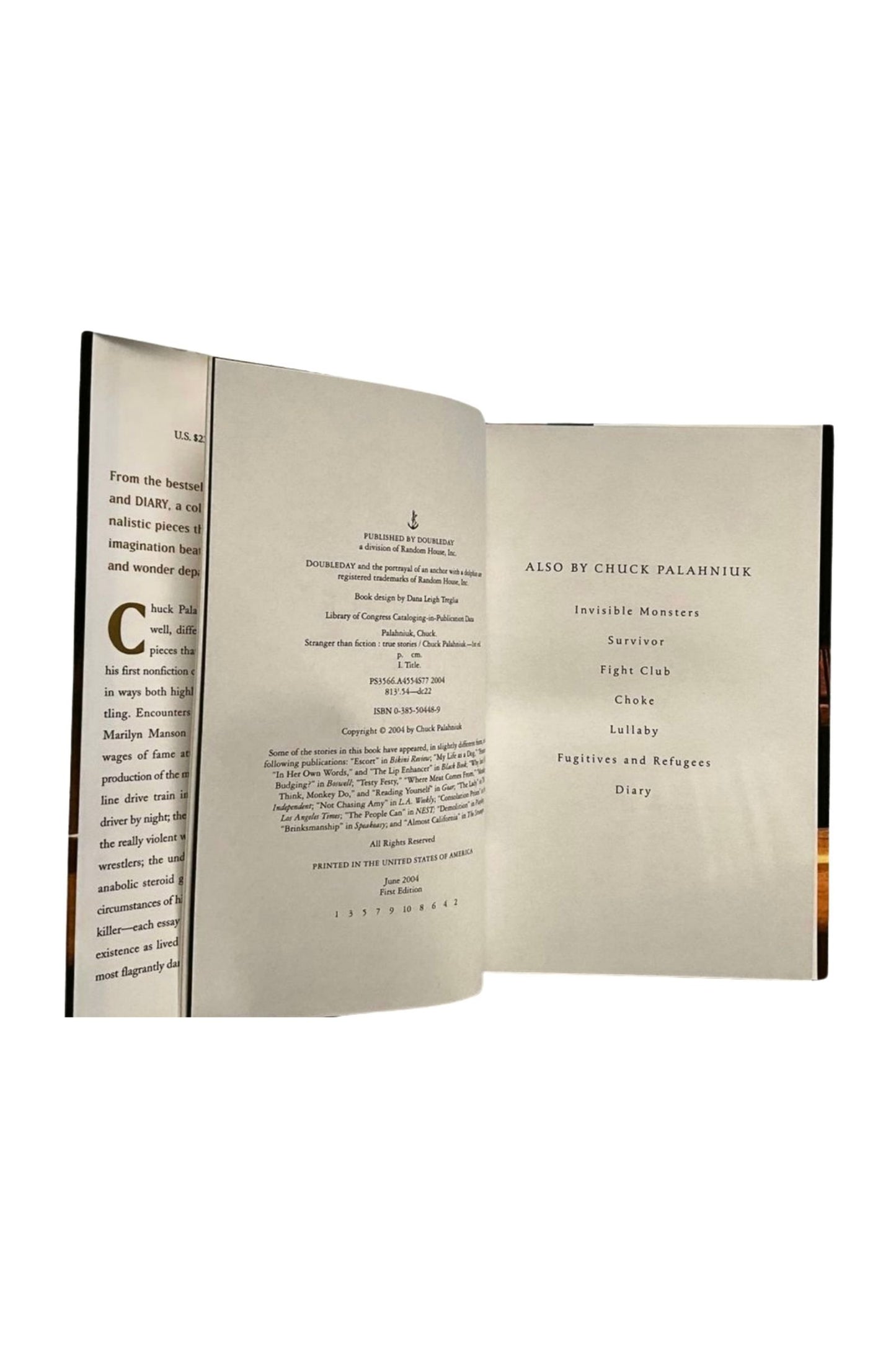 Stranger Than Fiction: true stories by Chuck Palahniuk (2004 First Edition, First Printing HC,DJ)