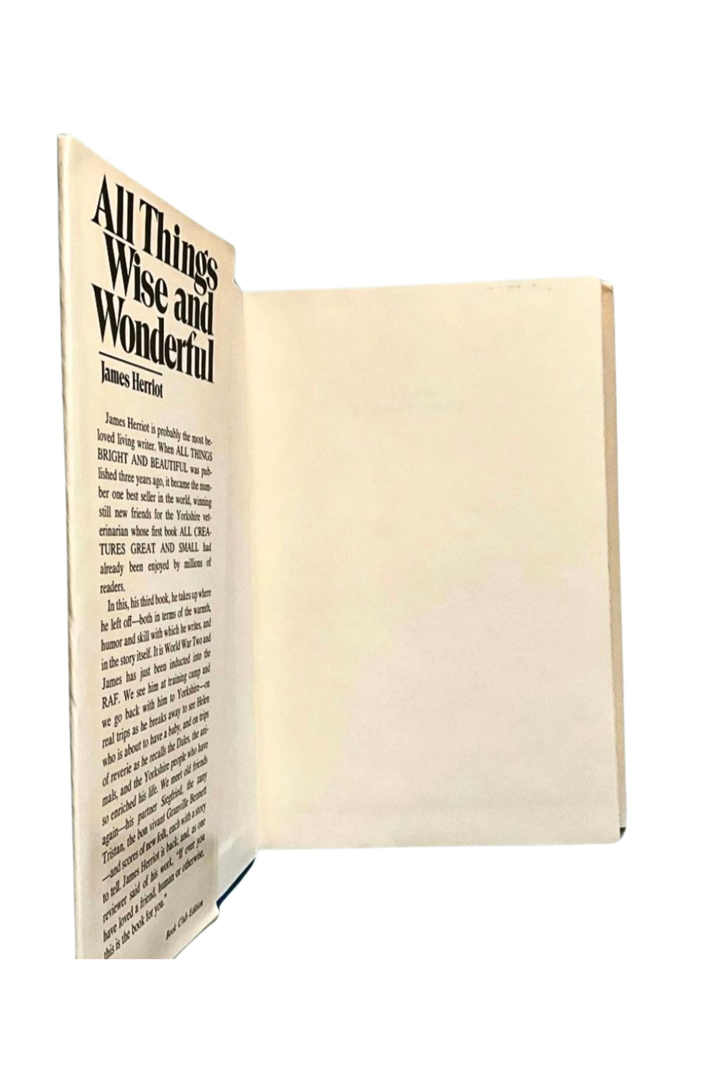 All Things Bright and Beautiful/ All Things Wise and Wonderful - James Herriot (Book Club Edition 2-Book Vintage Set, 1970s)