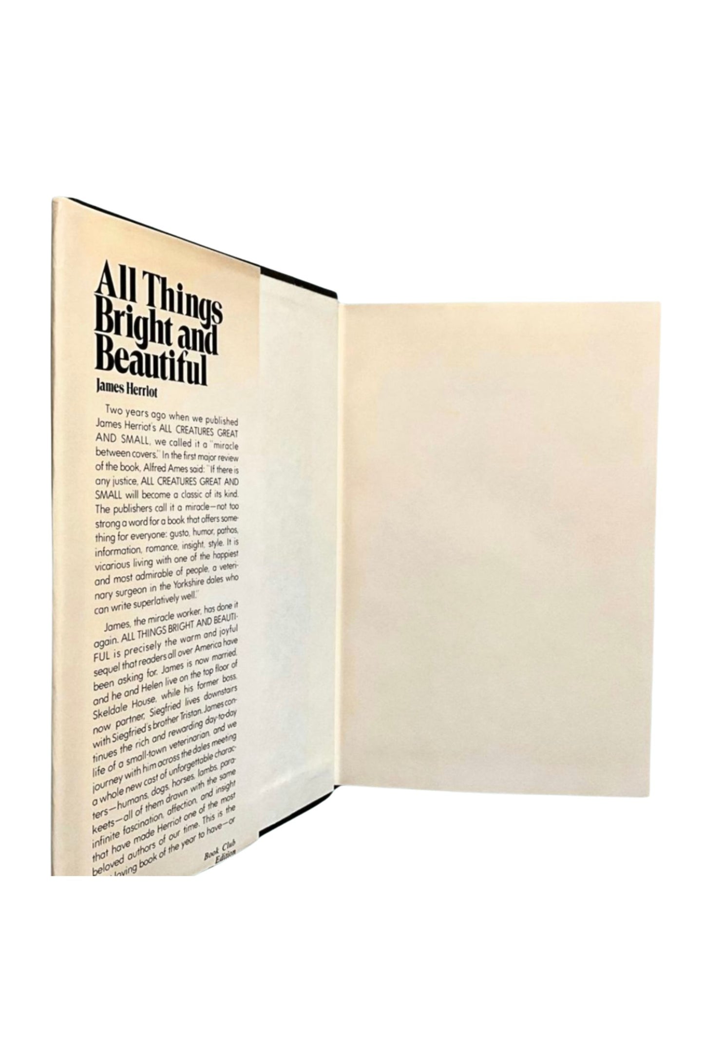 All Things Bright and Beautiful/ All Things Wise and Wonderful - James Herriot (Book Club Edition 2-Book Vintage Set, 1970s)