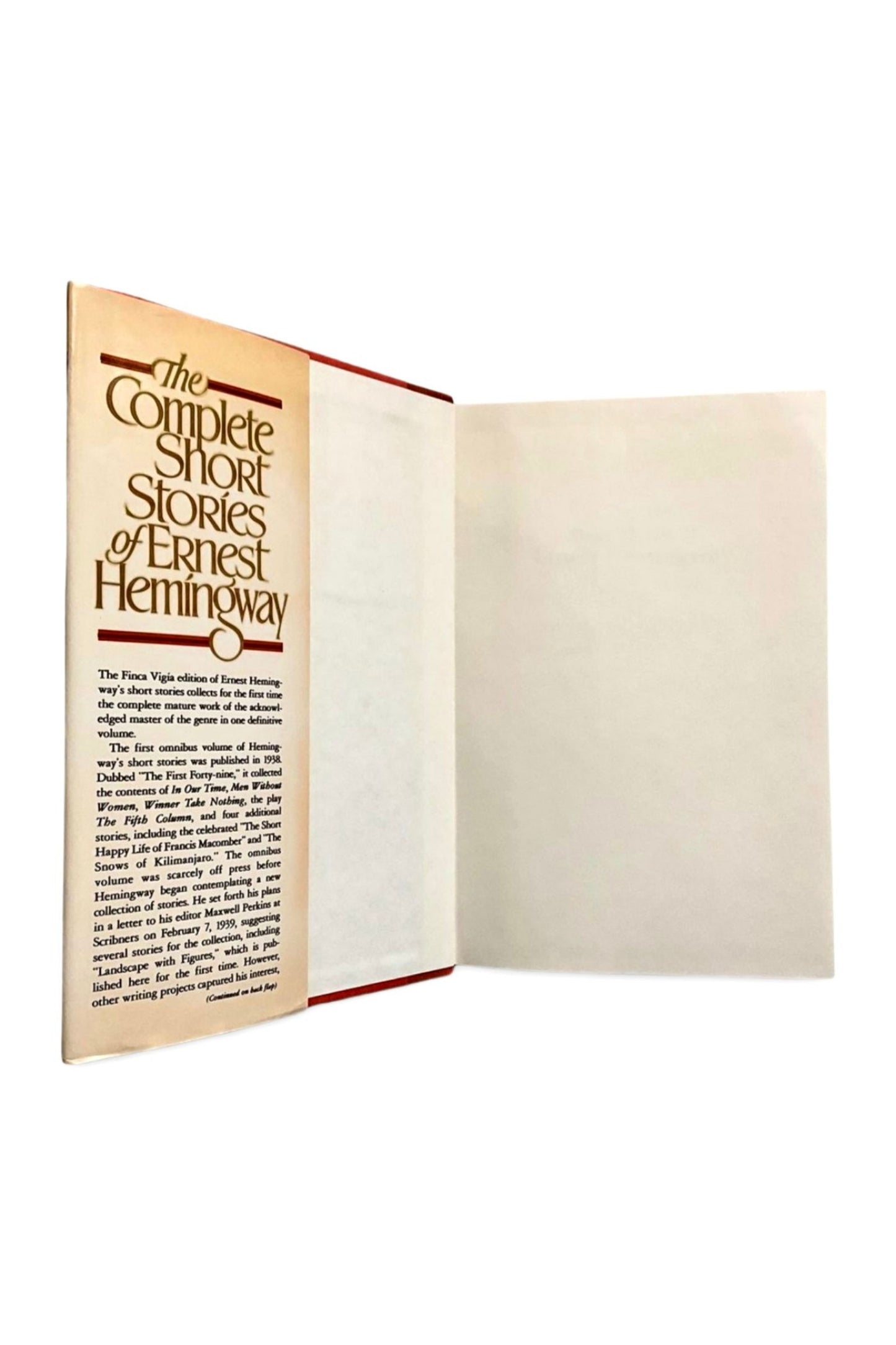 The Complete Short Stories of Ernest Hemingway 1987 BOCM (The Finca Vigia Edition)