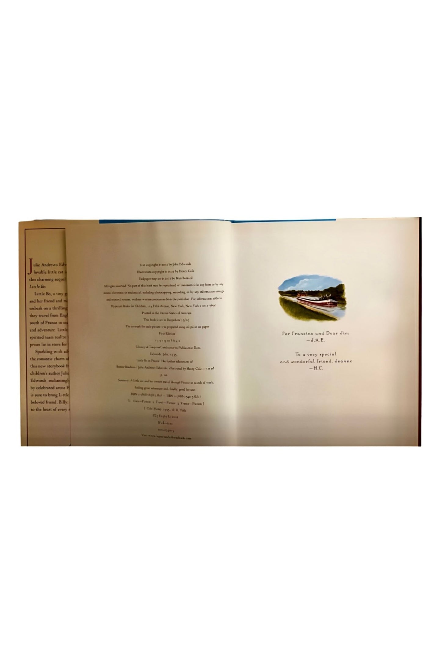 Little Bo in France by Julie Andrews (2002 First Edition HCDJ) l