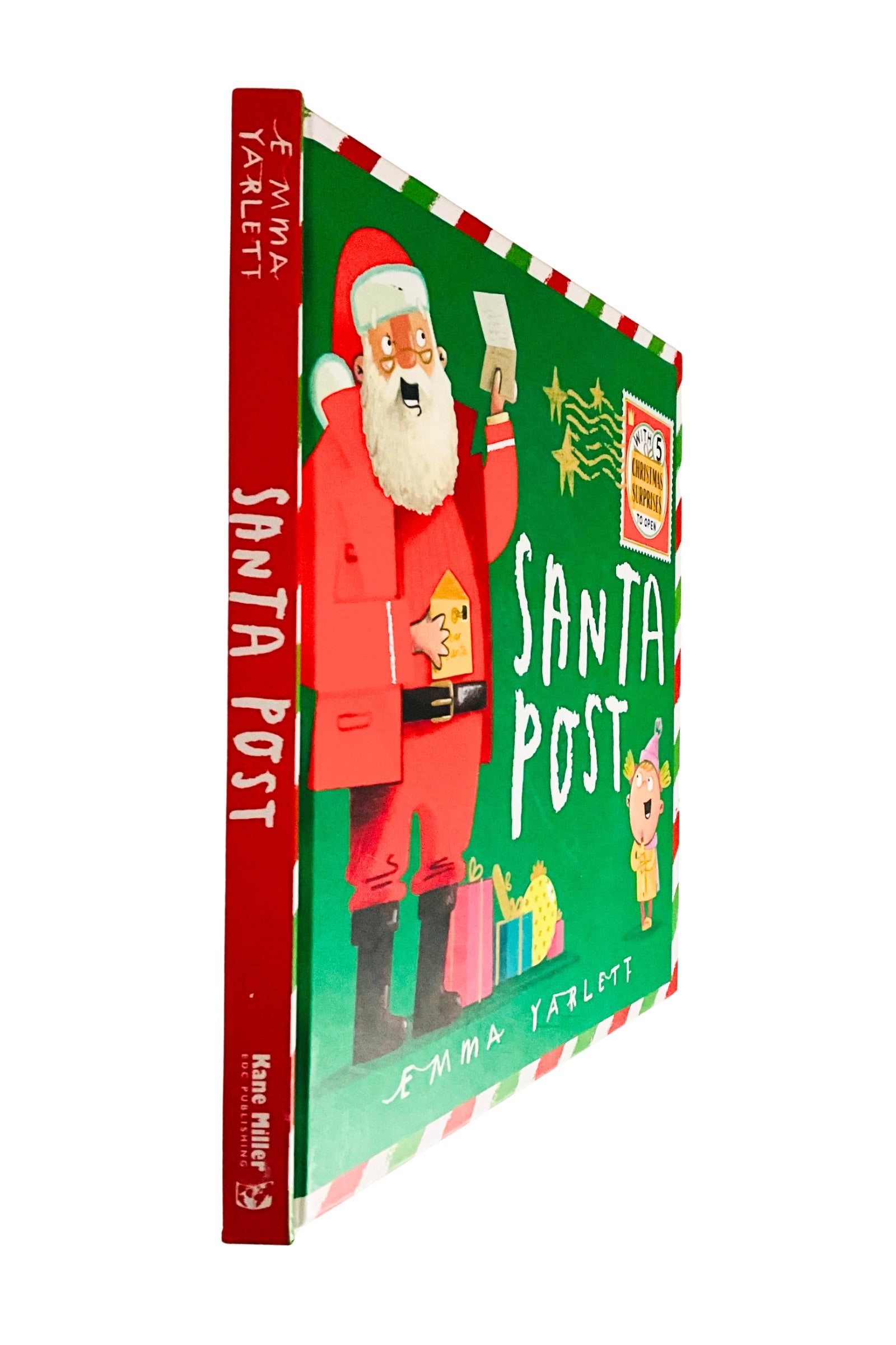 Book titled 'Santa Post' with a colorful cover featuring Santa Claus.