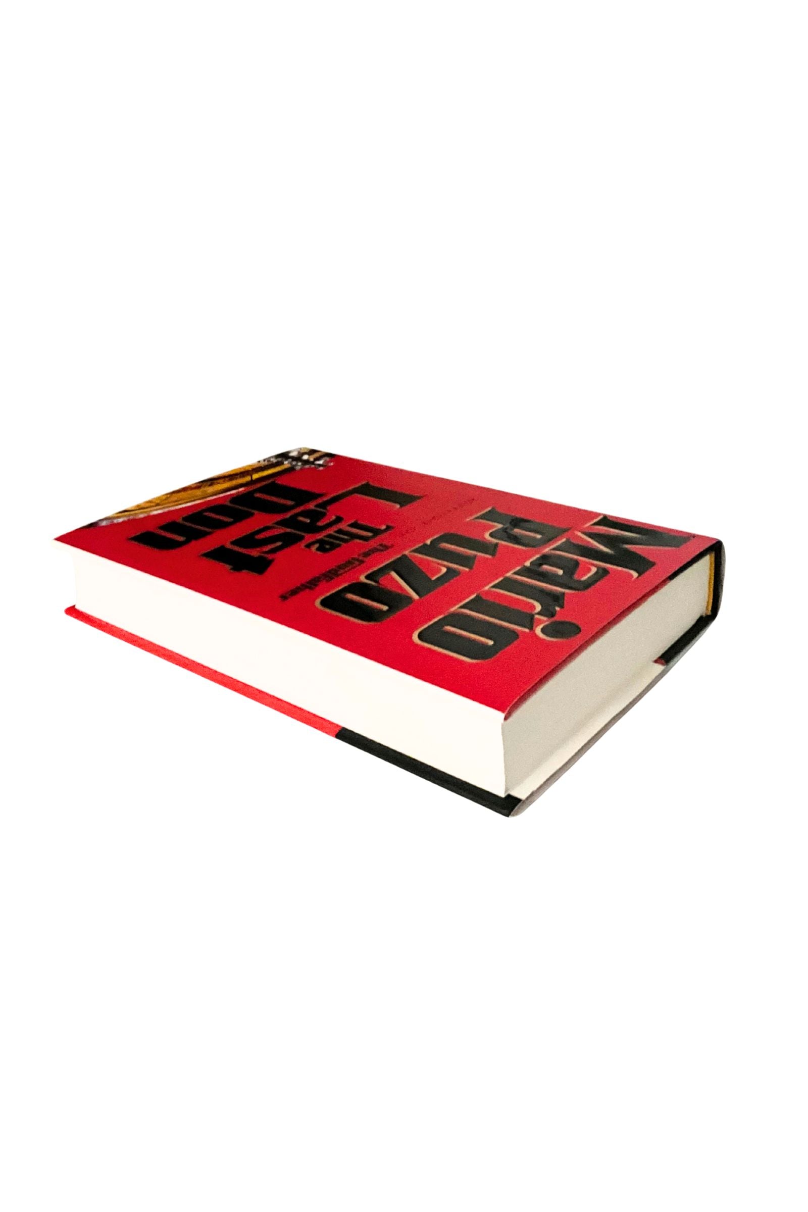 Red book with black text on a white background