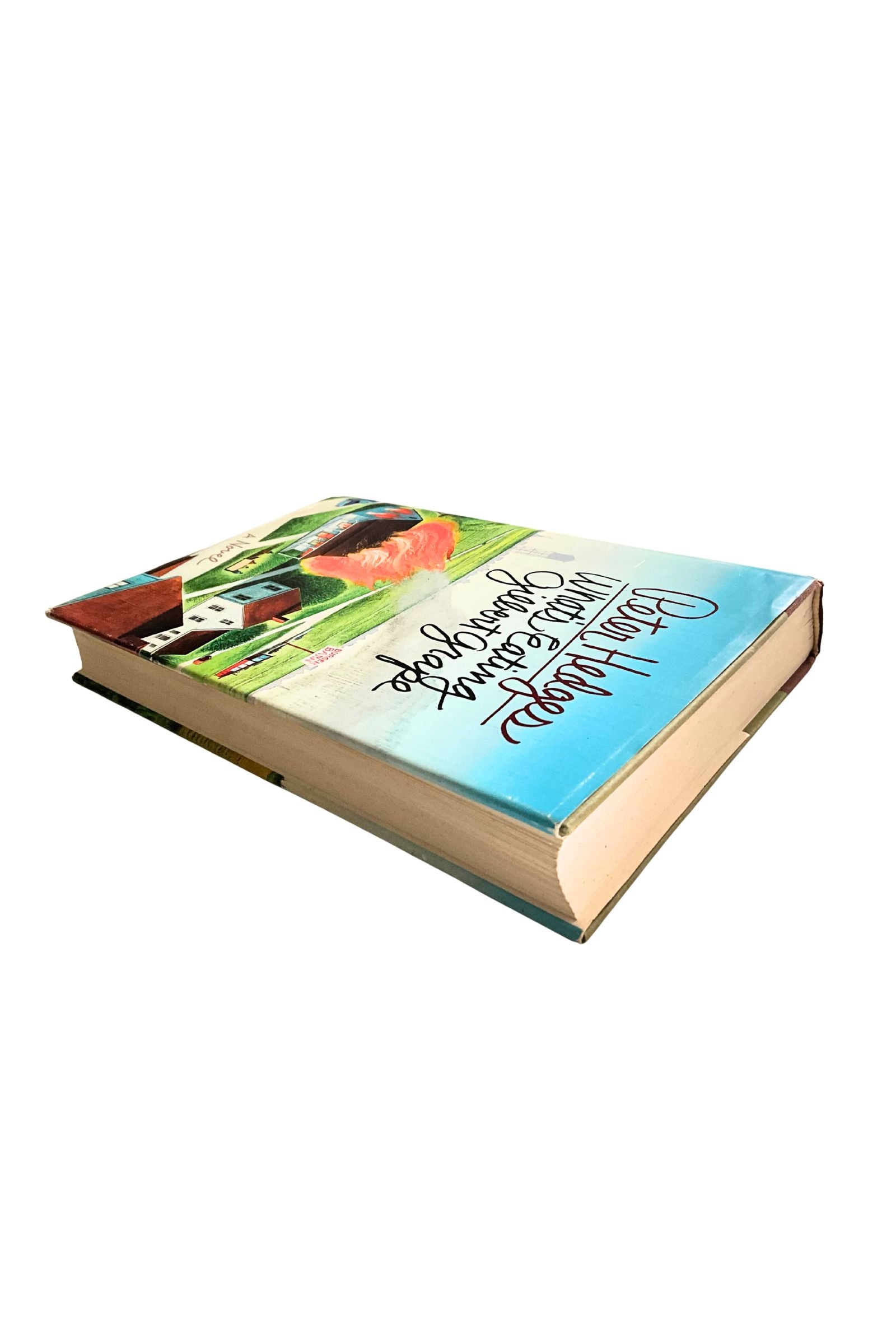 Book with a colorful cover on a white background