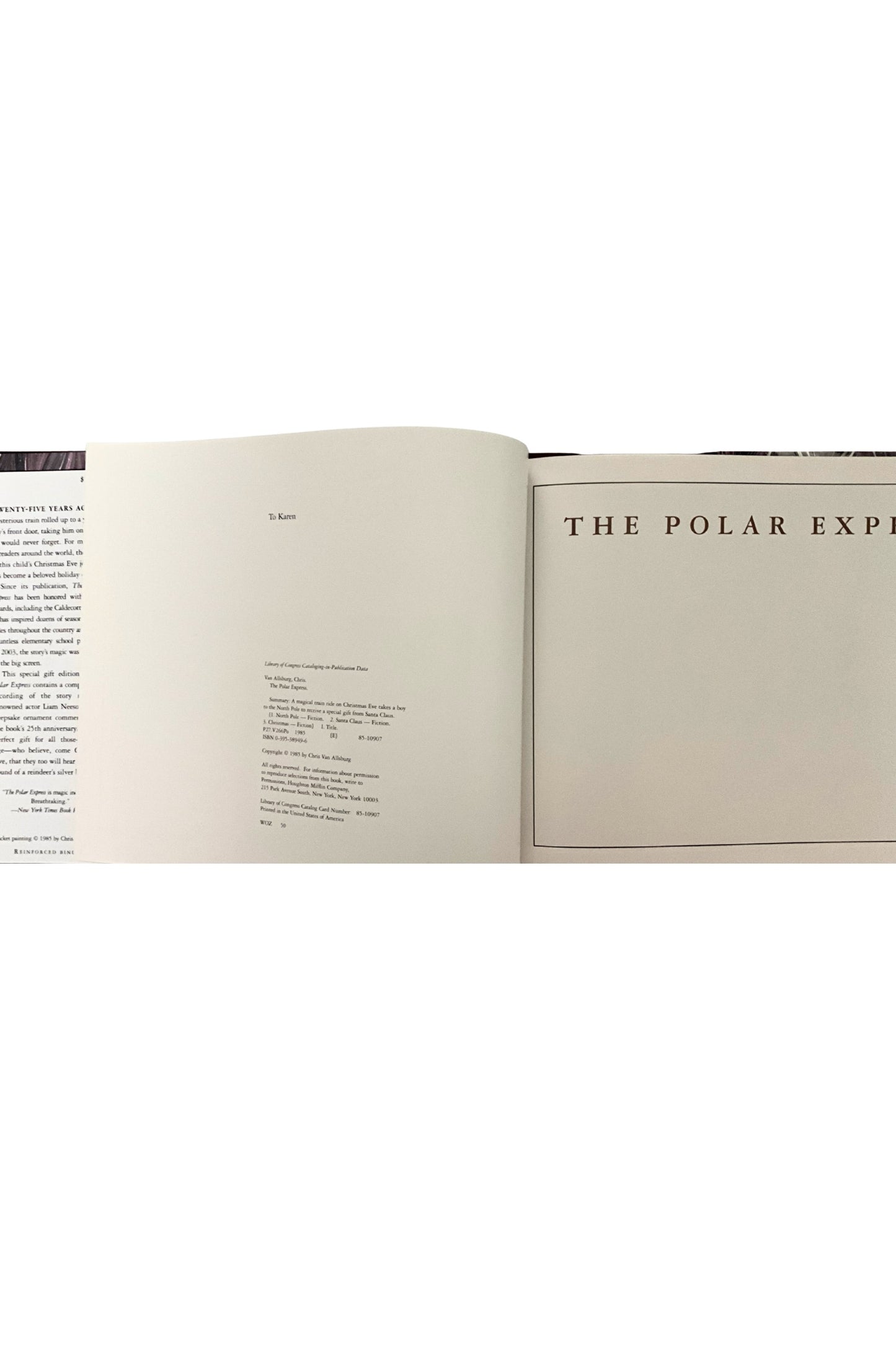The Polar Express by Chris Van Allsburg – 25th Anniversary HCDJ w/CD, VG