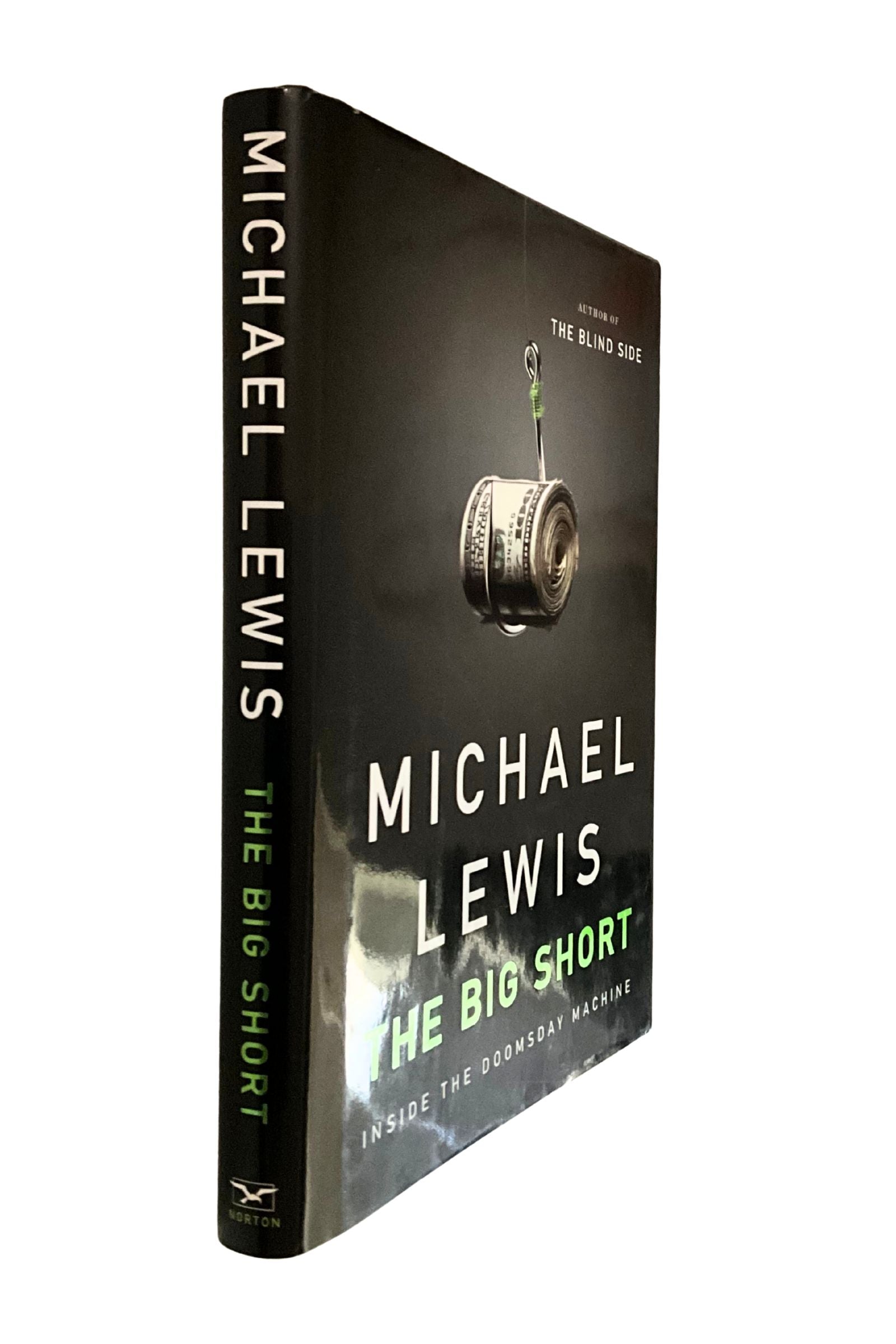 Book titled 'The Big Short' by Michael Lewis on a white background