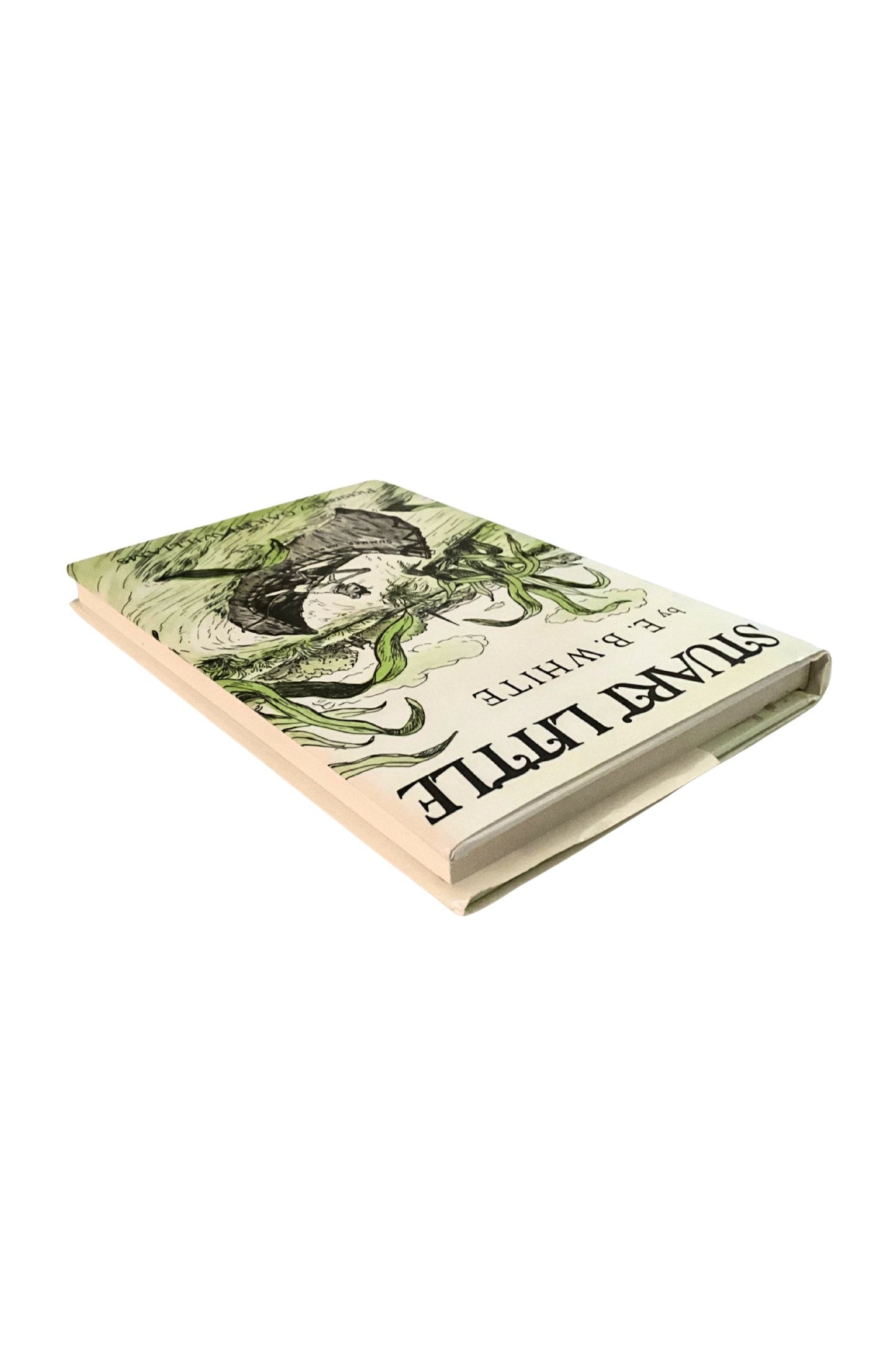 Book titled ’Stuart  Little' with a green cover design on a white background