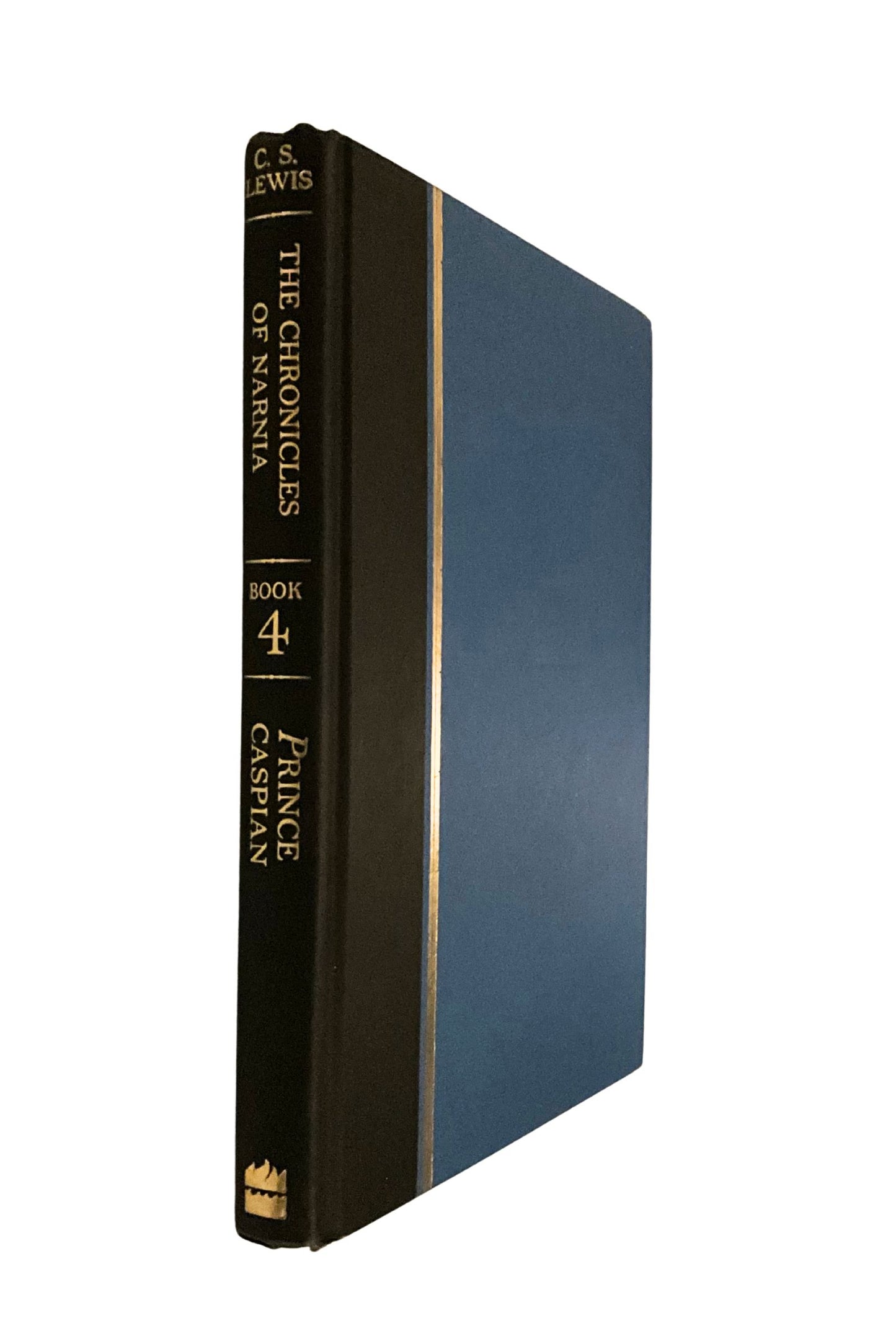 Book titled 'The Chronicles of Narnia' by C.S. Lewis, shown without its DJ, on a white background