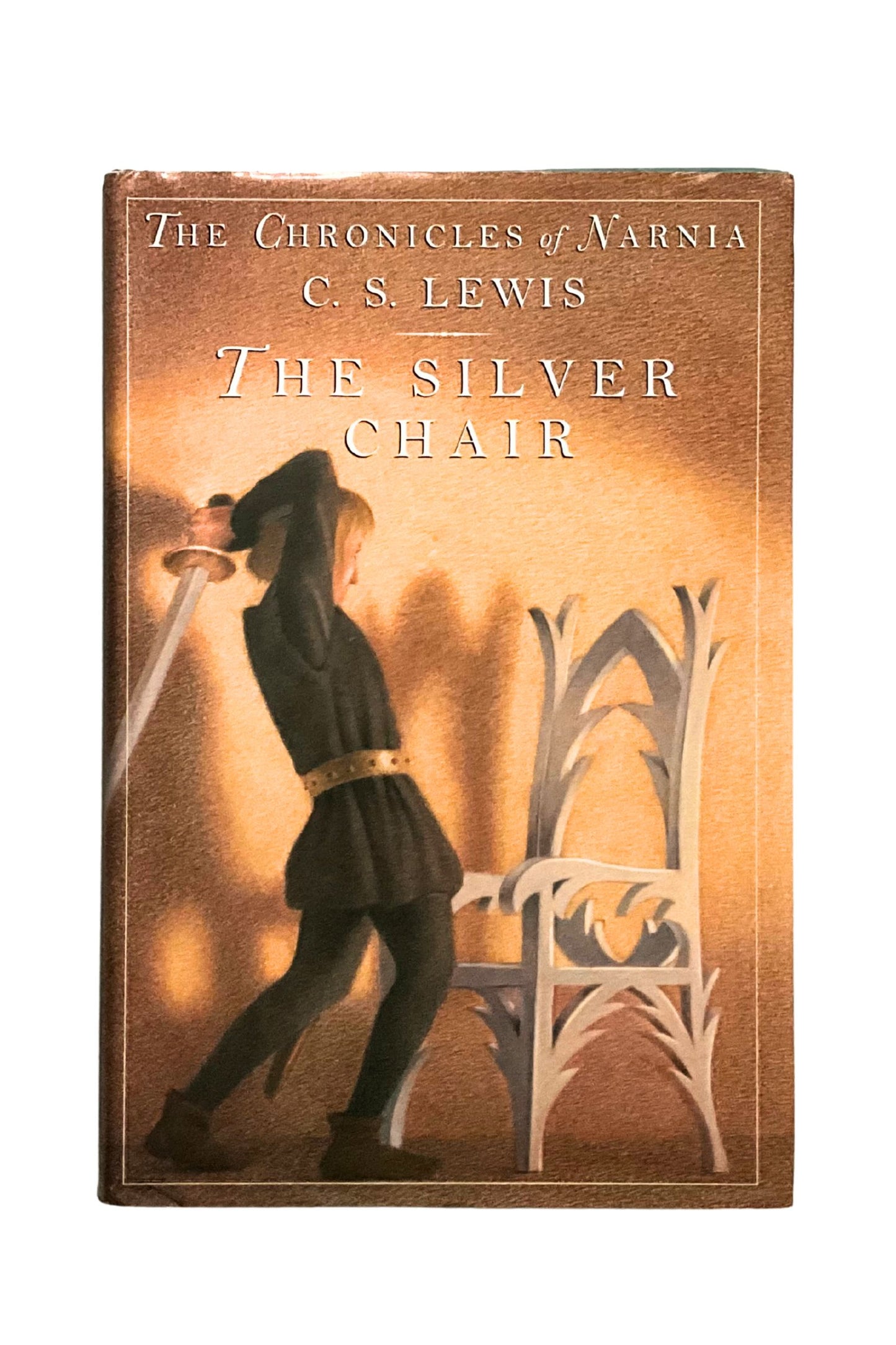 Book titled ‘The Silver Chair’ by C. S. Lewis shown on a white background