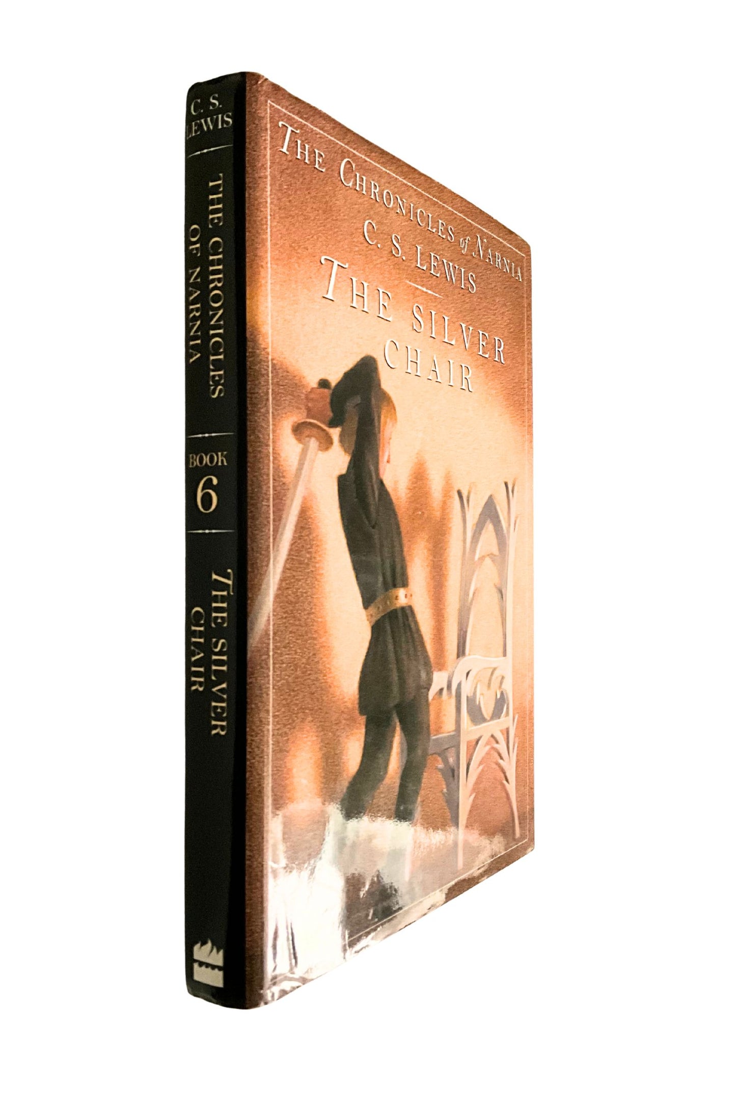 Book cover of 'The Silver Chair' from 'The Chronicles of Narnia' series by C.S. Lewis.