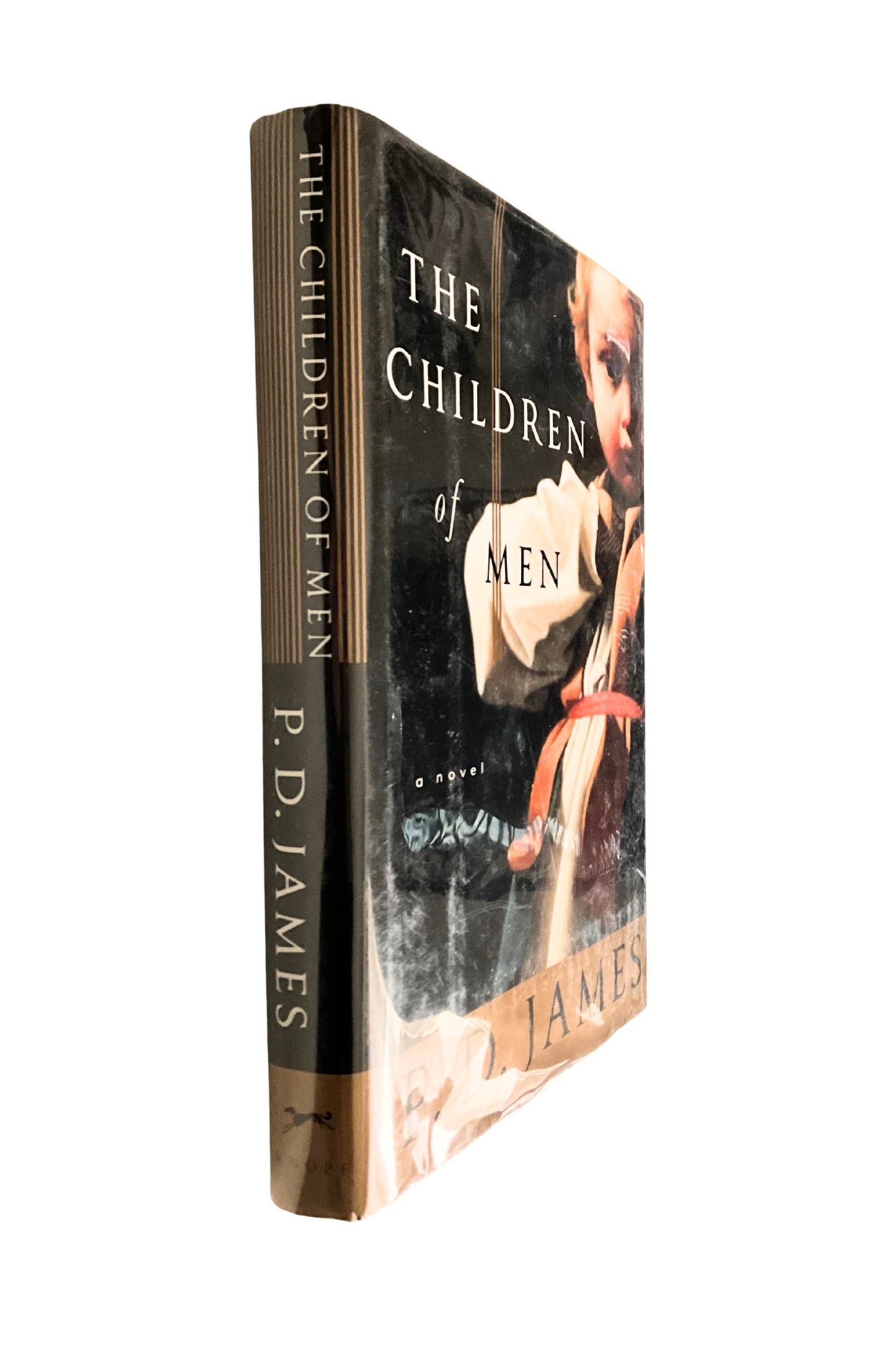Book titled 'The Children of Men' by P.D. James on a white background