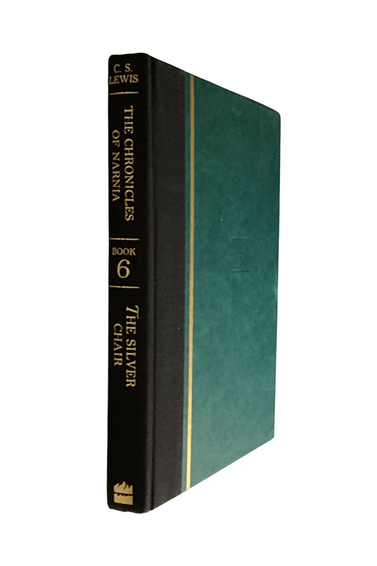Book titled 'The Silver Chair' from 'The Chronicles of Narnia' series on a white background