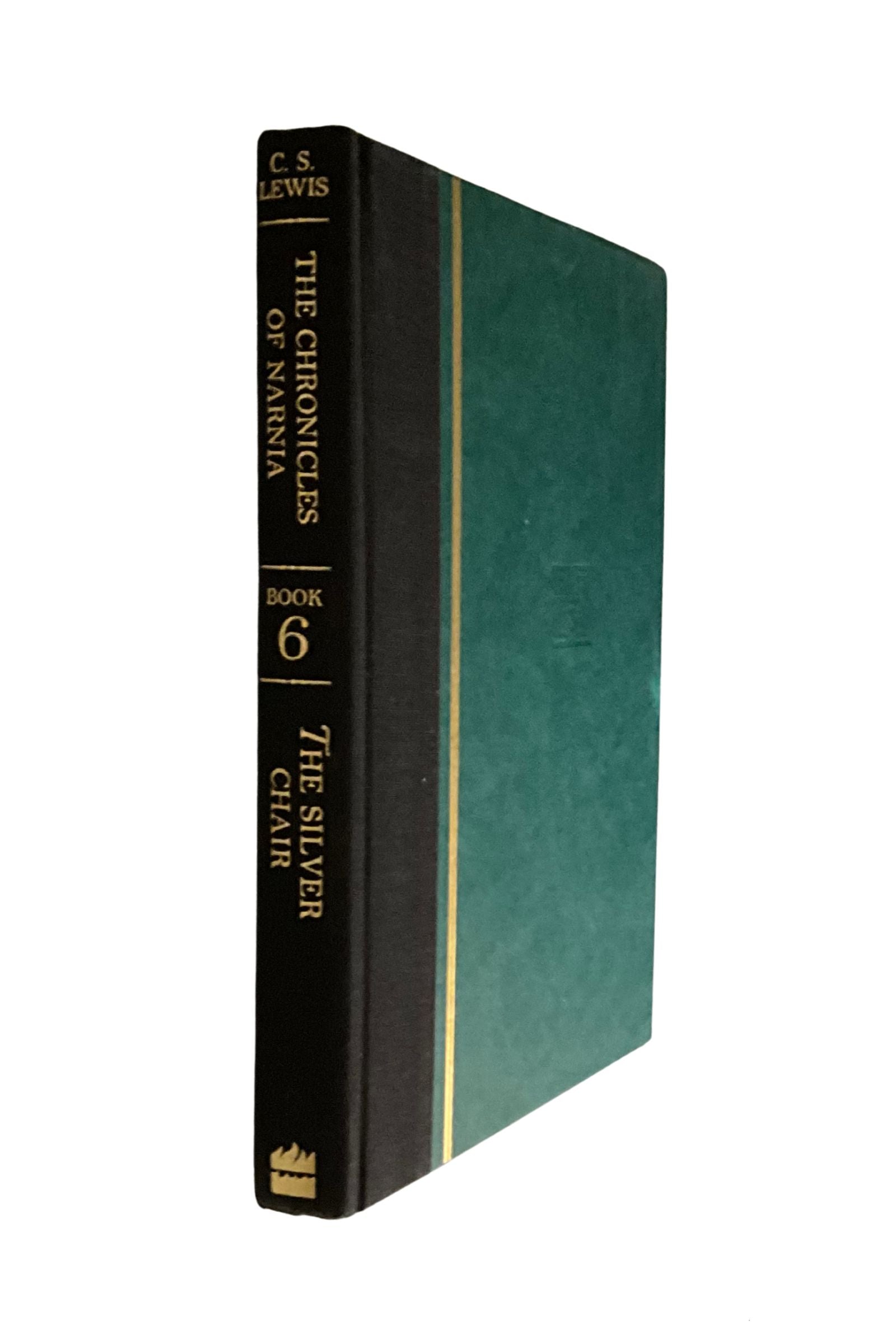 Book titled 'The Silver Chair' from 'The Chronicles of Narnia' series on a white background